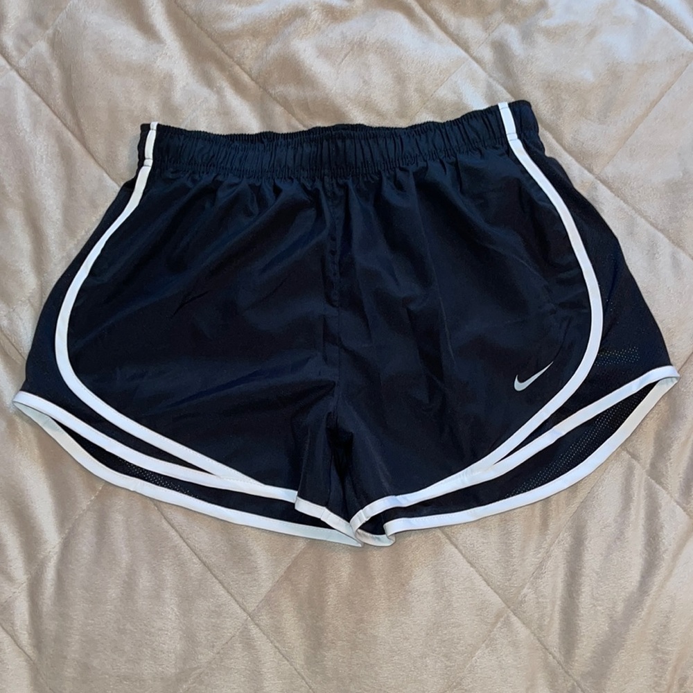 Nike Dri-Fit Tempo Running Shorts in Black with White Trim